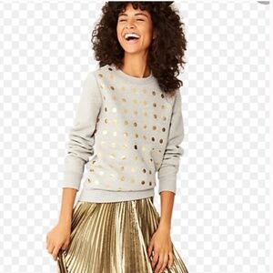 Kate Spade Saturday Gold Dot Perfect Crew Sweatshirt X-Small NWOT